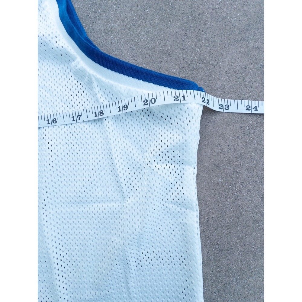 Rsq New York 25 Cropped Mesh Tank Top Sleeveless Jersey Blue Trim XL - Picture 3 of 3